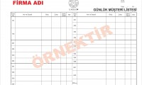 Günlük Müşteri Listesi